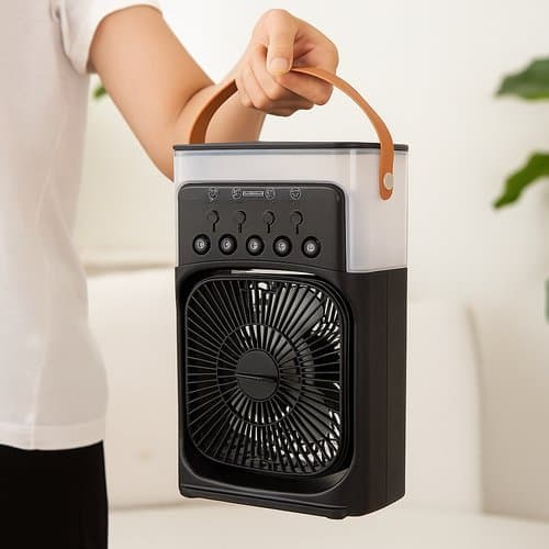 climatizador portátil, mini ar condicionado, ventilador, silencioso, econômico,10W, bivolt, LED