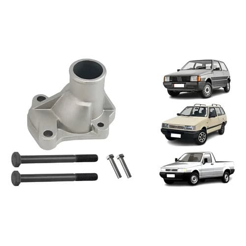 Cotovelo Tampa Da Valvula Termostatica Parafusos Fiat Uno Fiorino Motor Fiasa 1.0 1.3 1.5 Nacional