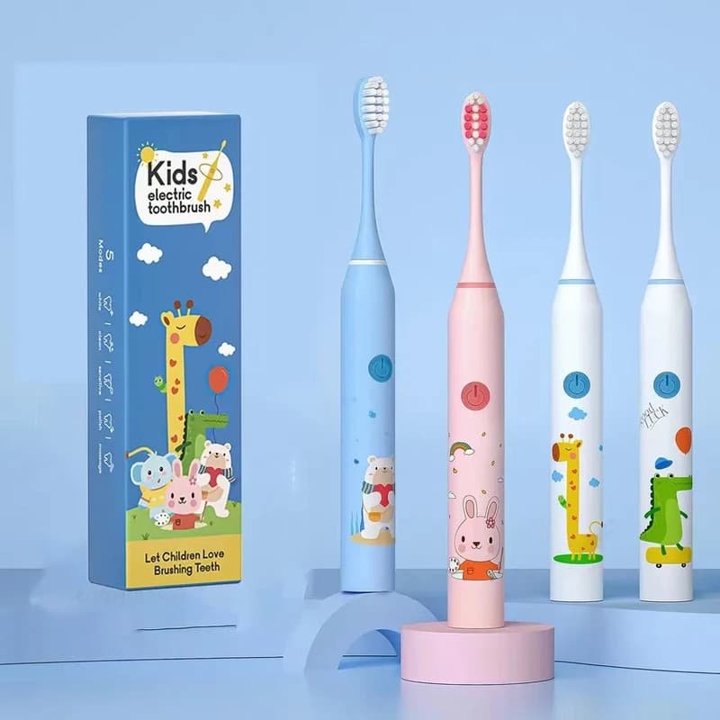 Crianças sonic escova de dentes elétrica padrão dos desenhos animados adequado para crianças cabeça escova de dentes sub