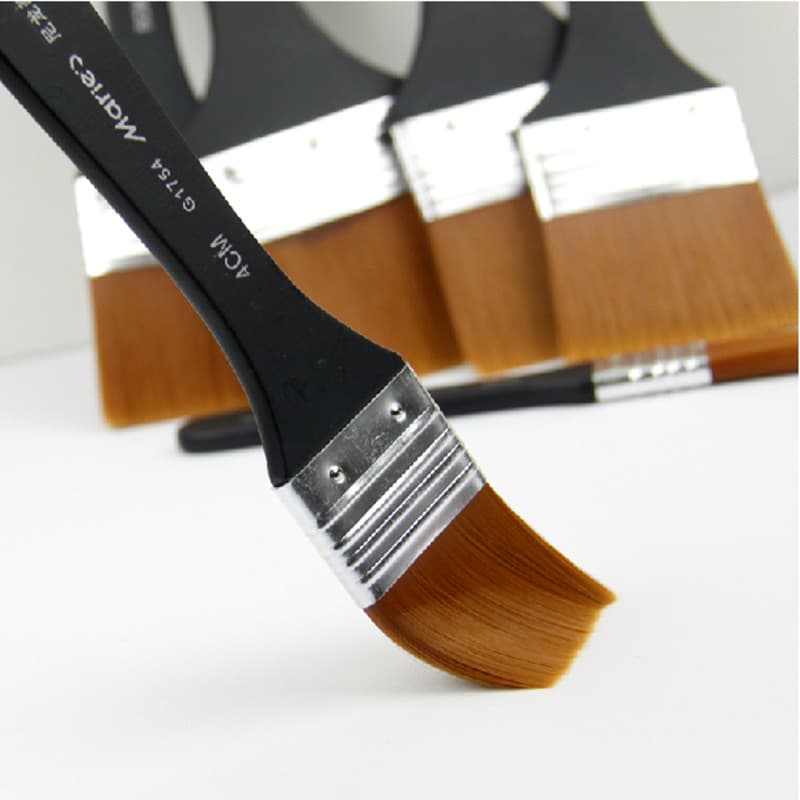 Marley Pincel de Nylon para prancheta Pincel Caneta aquarela Tinta guache Pintura a óleo Pincel acrílico Cerdas macias p