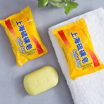 Shanghai sabão de enxofre remover ácaros sabão masculino rosto lavagem medicina sabão banho volta limpo Facial feminino