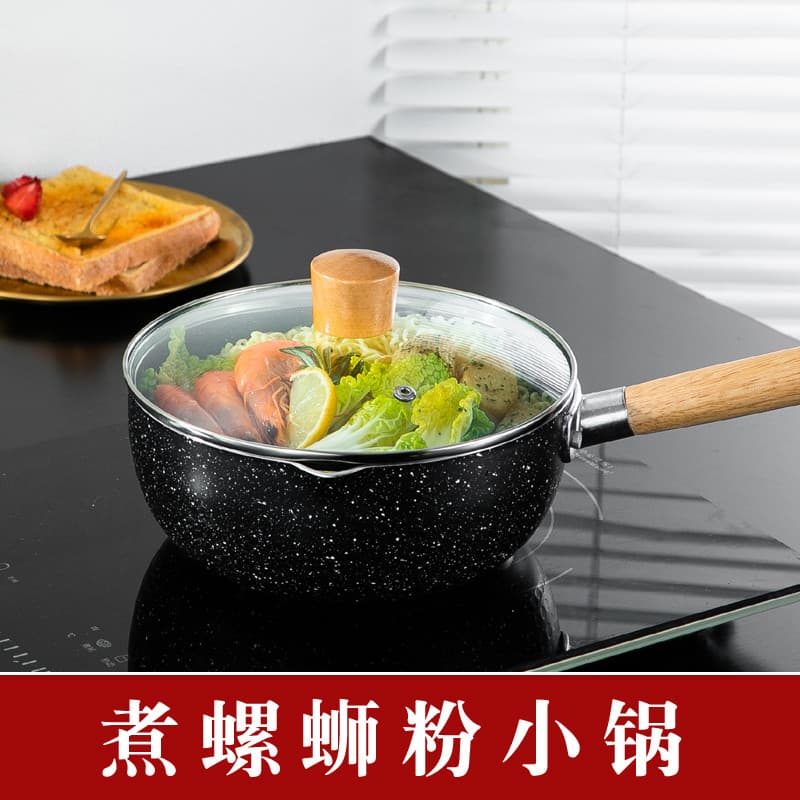 Macarrão de Caracol Cozido Pote Especial Pedra Médica Panela de Neve Japão Estilo Japonês Panela Antiaderente Macarrão C
