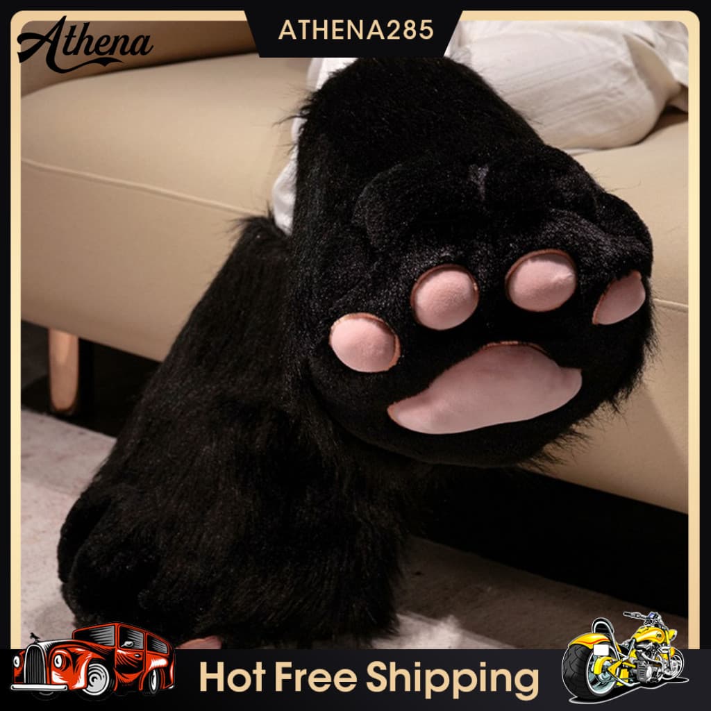 Fuzzy Paw Gloves Cosplay Animal 1pc Cute Plush Furry Cat Accessories Soft Boot for Costume Parties Theme Events Hallowee