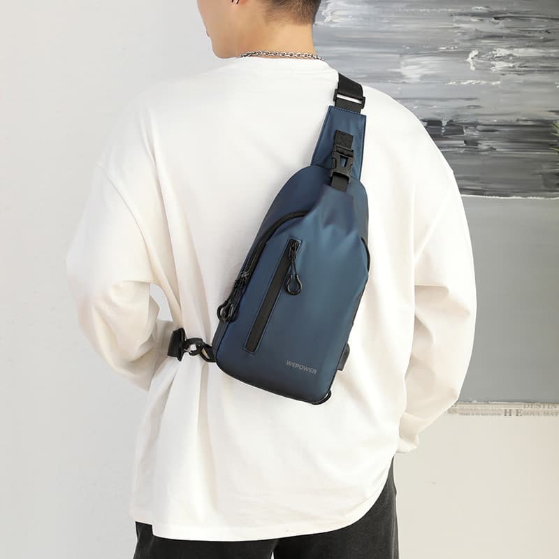 Nova bolsa de peito masculina à prova dwaterproof água resistente ao desgaste mochila Casual bolsa de ombro moda masculi