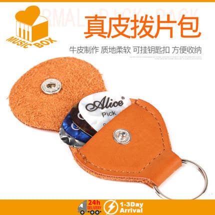 Palhetas De Guitarra Caso Bolsa De Moedas Couro Genuíno Plectrum Saco Chaveiro Forma Chaveiros