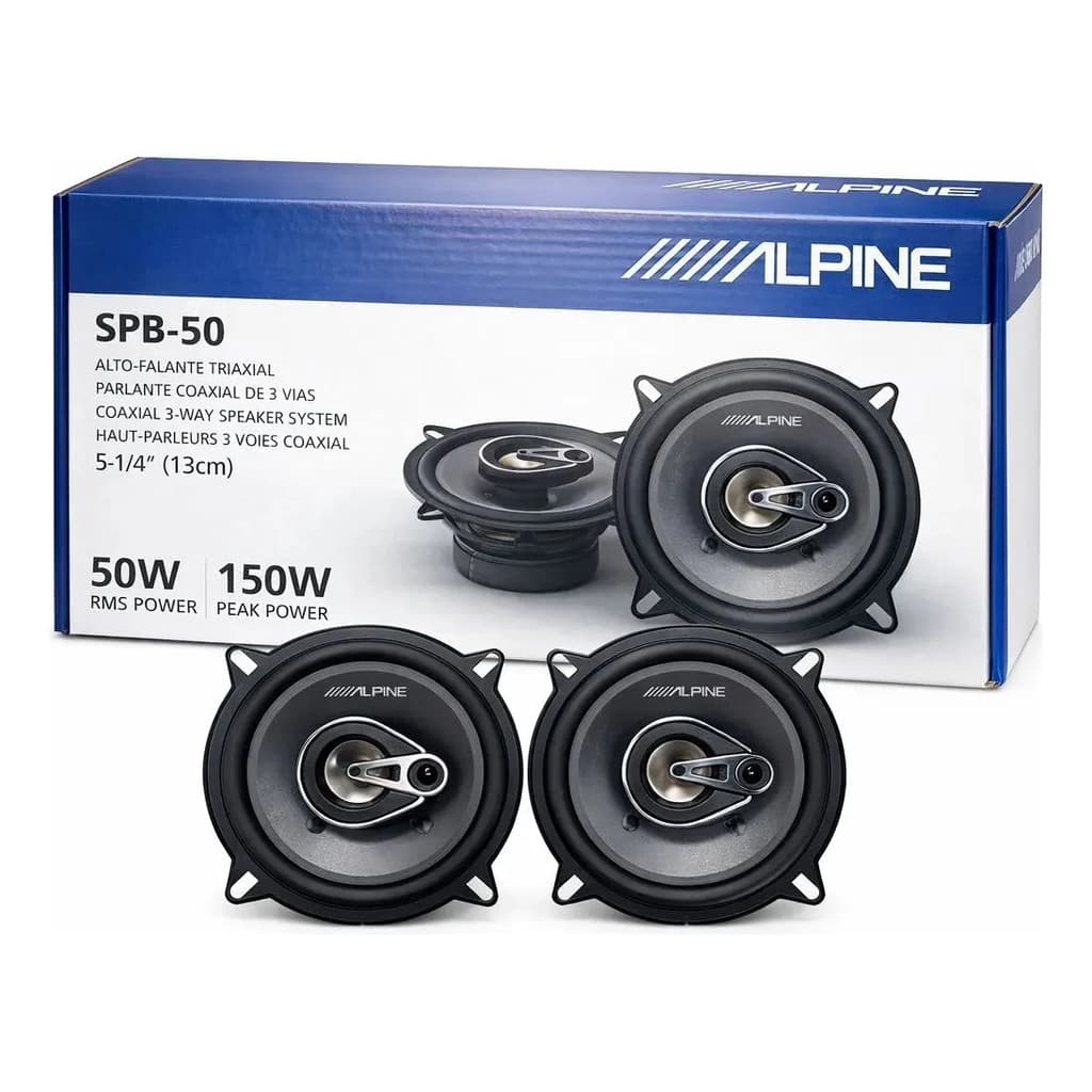 Alto Falante Alpine Spb-50 5'' Triaxial 100w Rms Coaxial 3 vias som para carro