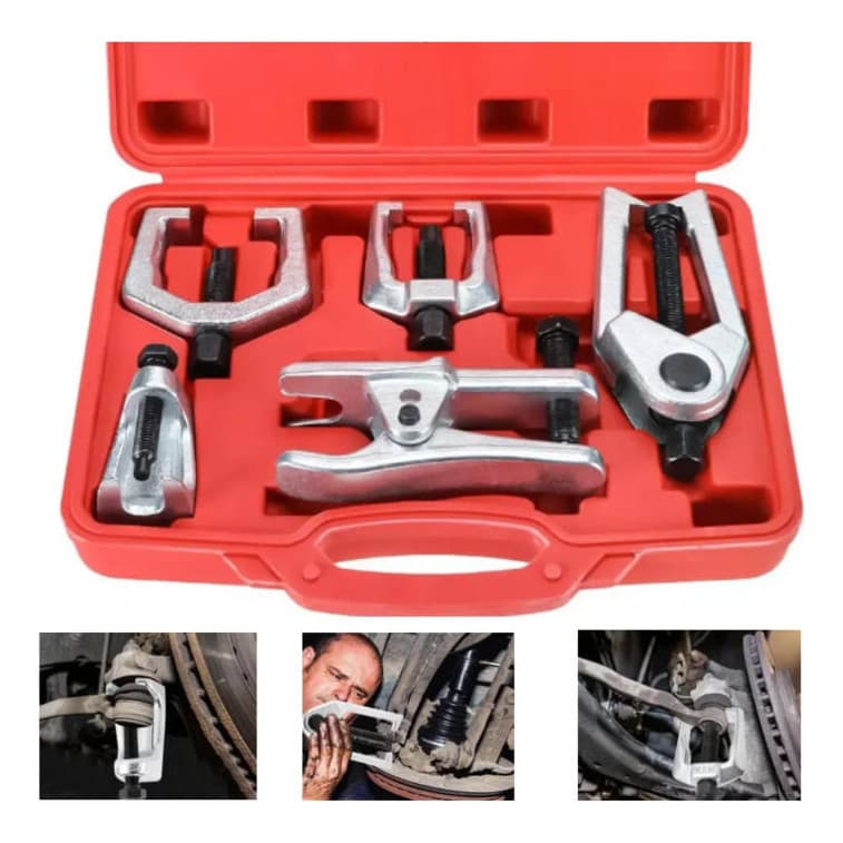 【Kit 5 Peças】Extrator de Braço Pitman + Separador de Junta Esférica - Ferramenta Profissional - Aço Forjado Resistente