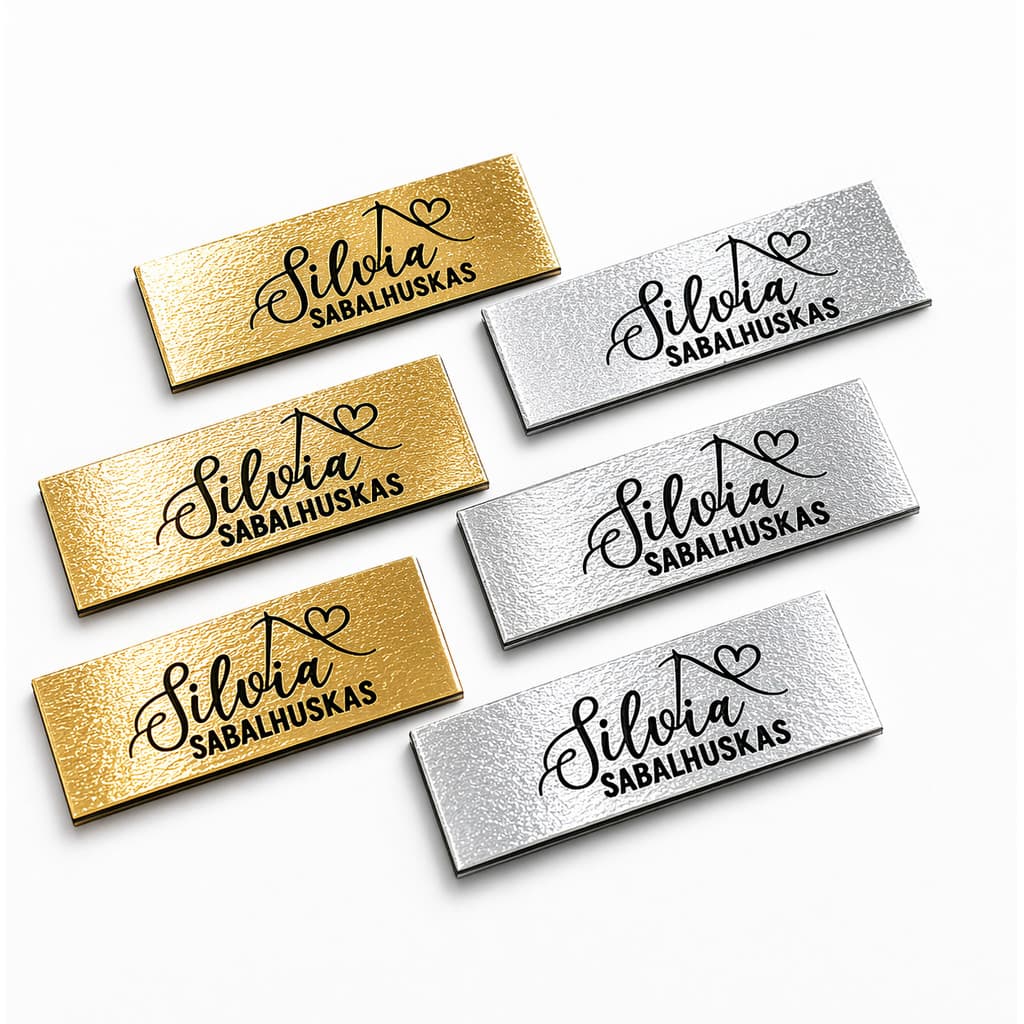 Etiqueta Sintética Metalizada Personalizada 4x1,5 cm 30 unid