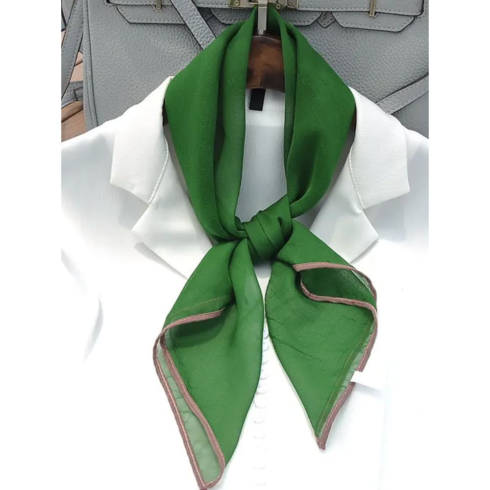 Lenço de seda fino feminino 2026 novo estilo High-End primavera outono All-Match cachecol proteção de pescoço mãe pequen
