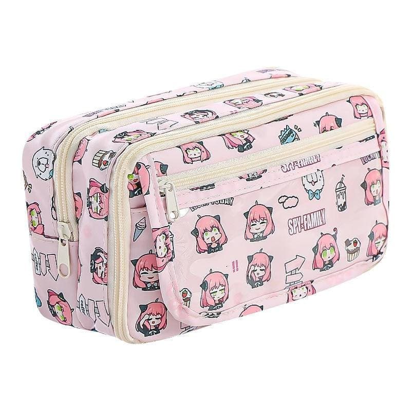 Anime Spy × Family Ita Bag Mala De Lápis De Grande Capacidade Anya Forger Canvas Papelaria Para Crianças Caneta Material
