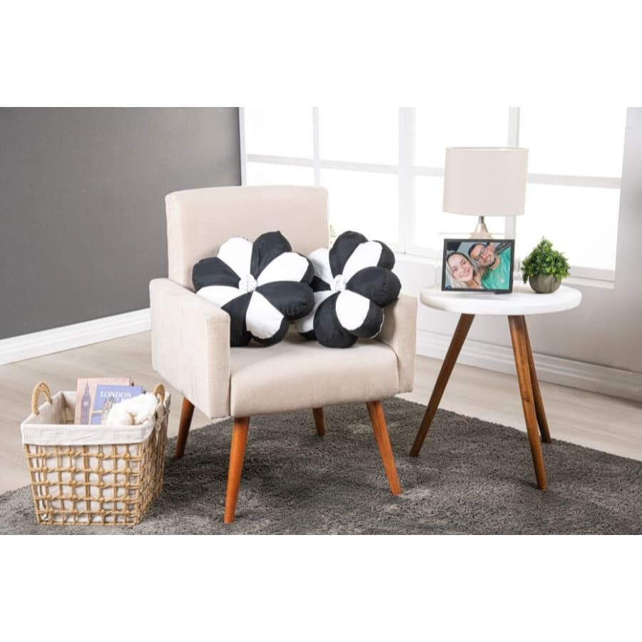 Kit 2 Almofada De Flor Decorativa Sala/quarto Luxo Rosa Bebe
