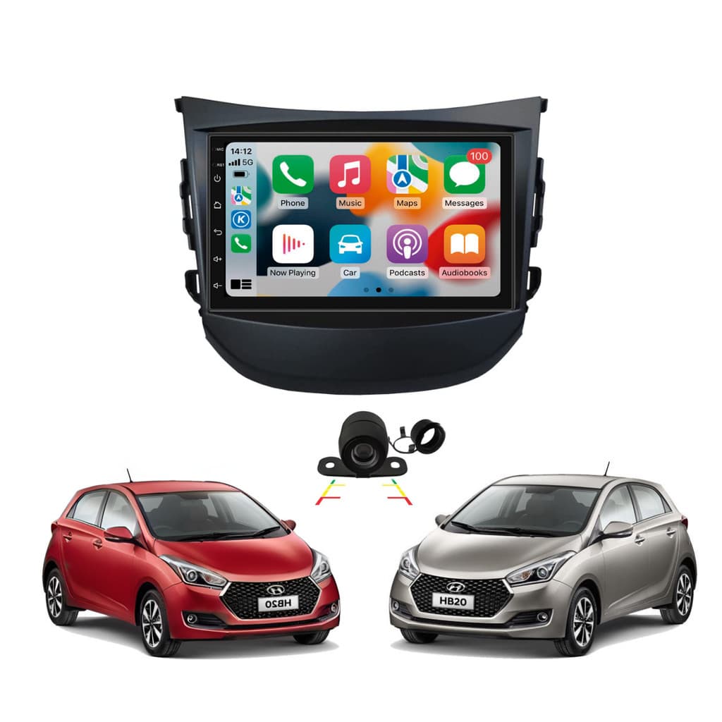 Central Multimidia Roadstar Hyundai HB20 2012 até 2019 Touch Carplay 7 Polegadas Câmera de Ré