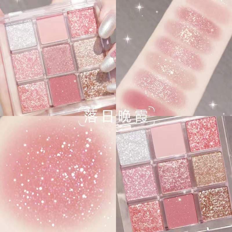 Capell paleta de sombras transparente de nove cores perolado fosco terra leite chá cor sombra acrílica