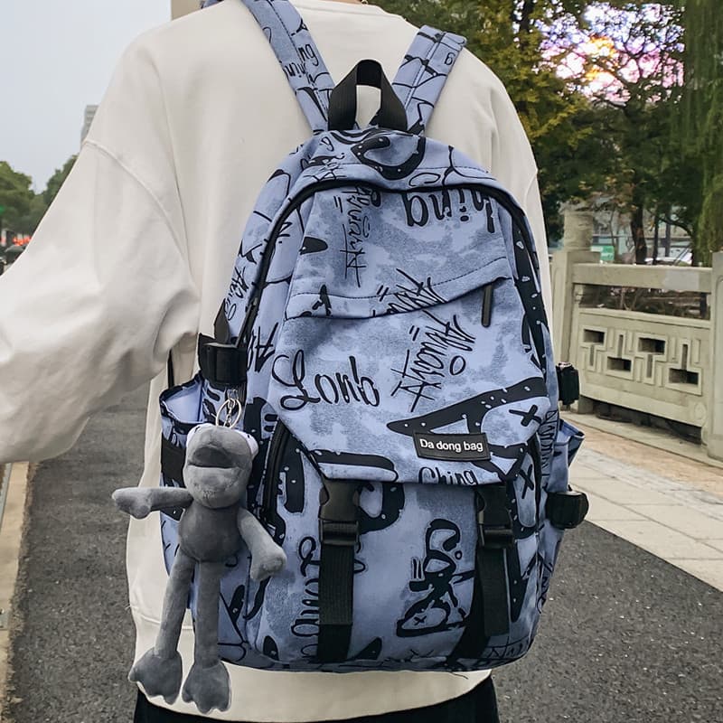 Mochila escolar para meninos estudantes universitários na moda legal estudantes do ensino médio mochila de grande capaci