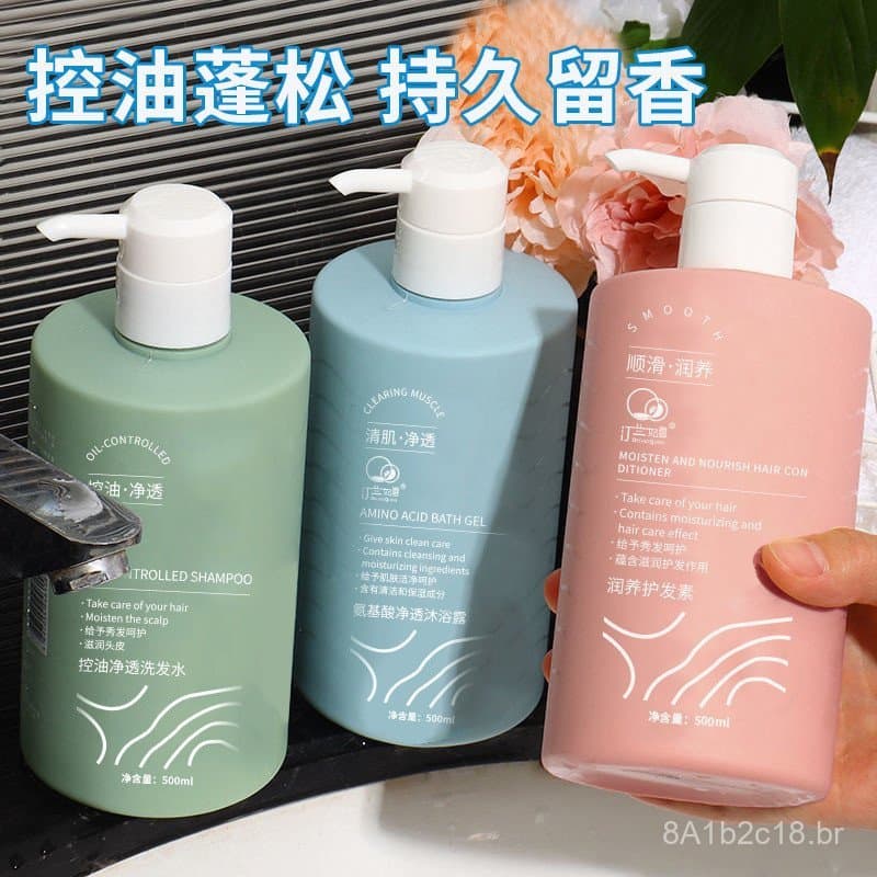 Shampoo de Sal Marinho para Controle de Oleosidade, Remoção de Caspa, Fragrância Duradoura, Sabonete Líquido Feminino, C