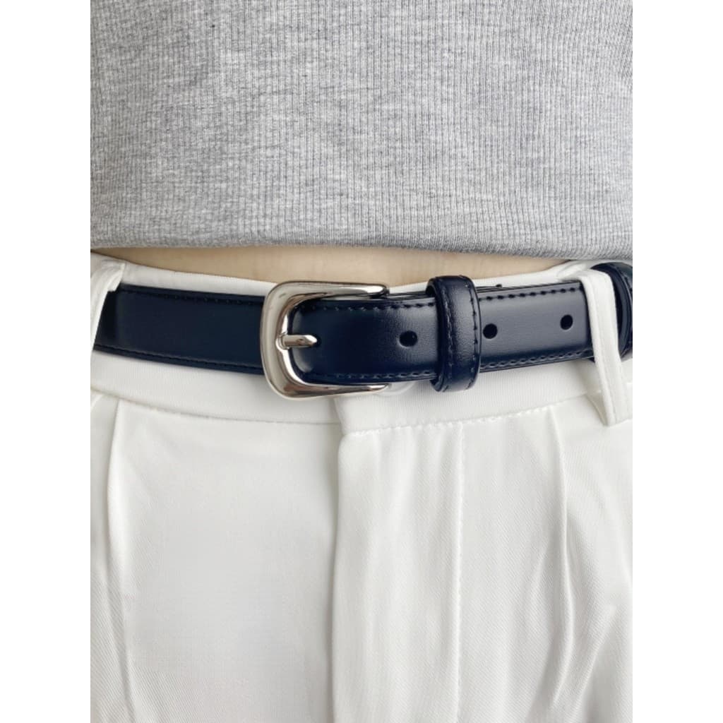 Guarda-roupa BI com cinto feminino simples de alta qualidade brilhante prata fivela cinto couro genuíno estudante juvent