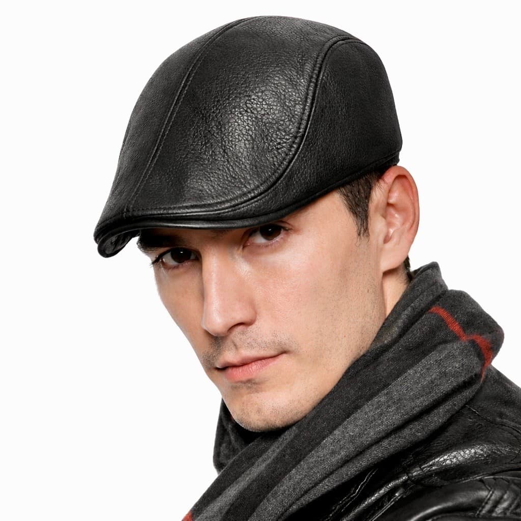 Boina Couro Pu Premium Masculina Estilo Gatsby Vintage Top Italiano Estiloso Casual Urbano Otimo Encaixe Viagens Aeropor
