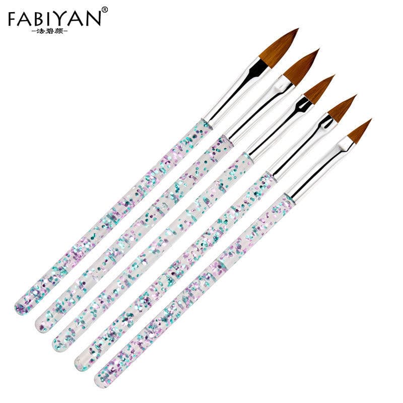 Faberyan Manicure escova ferramenta Glitter caneta titular caneta de cristal desenho flor puxar linha fototerapia DIY pr