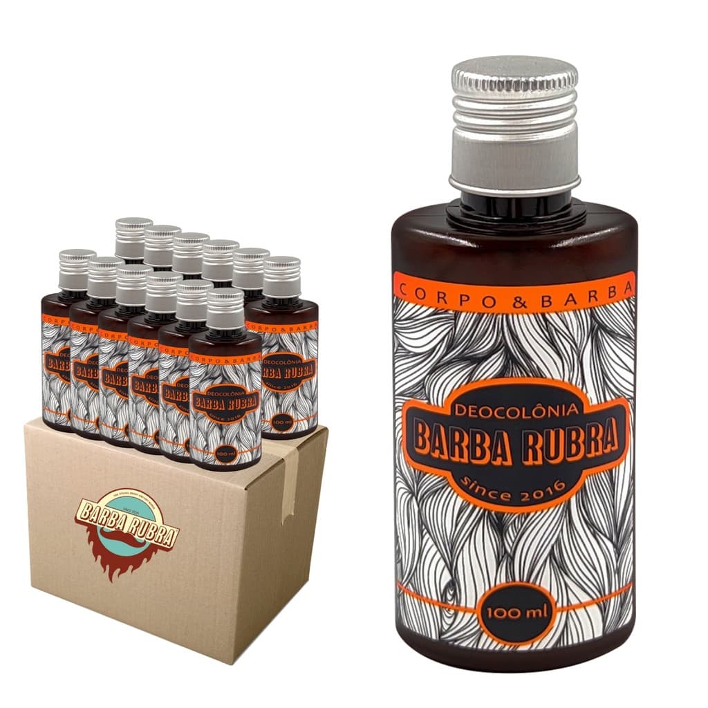 Kit Revenda Deo Colônia Barba e Corpo com 12unid Barba Rubra