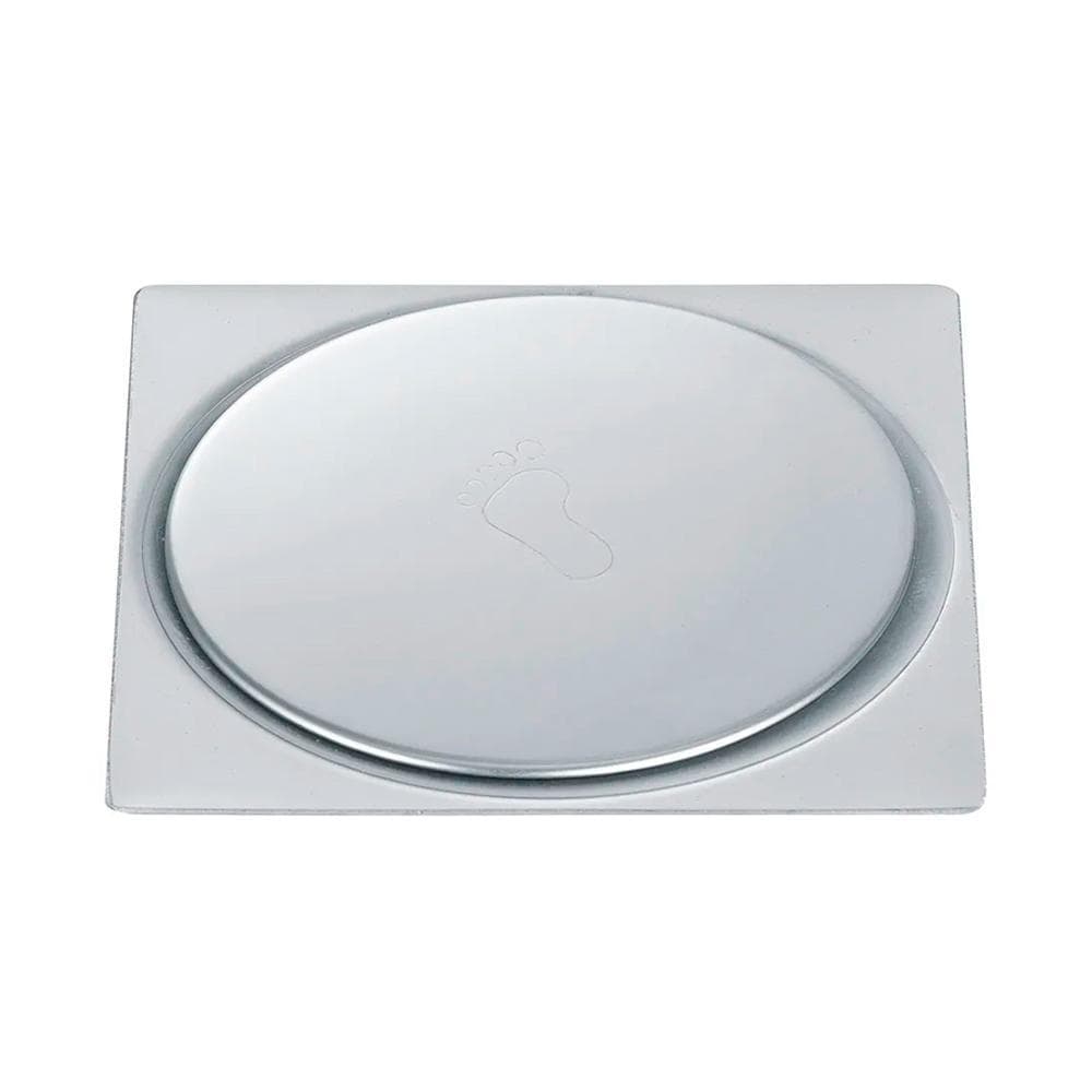 Ralo Click Up Quadrado Para Chão 10Cm Inox Pingoo - Prata
