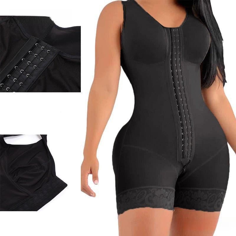 Fita Modeladora Feminina Plus Size – Macaquinho Em Formato De Corpo Com Abertura , Cirurgia De Plástico , Perna Curta ,