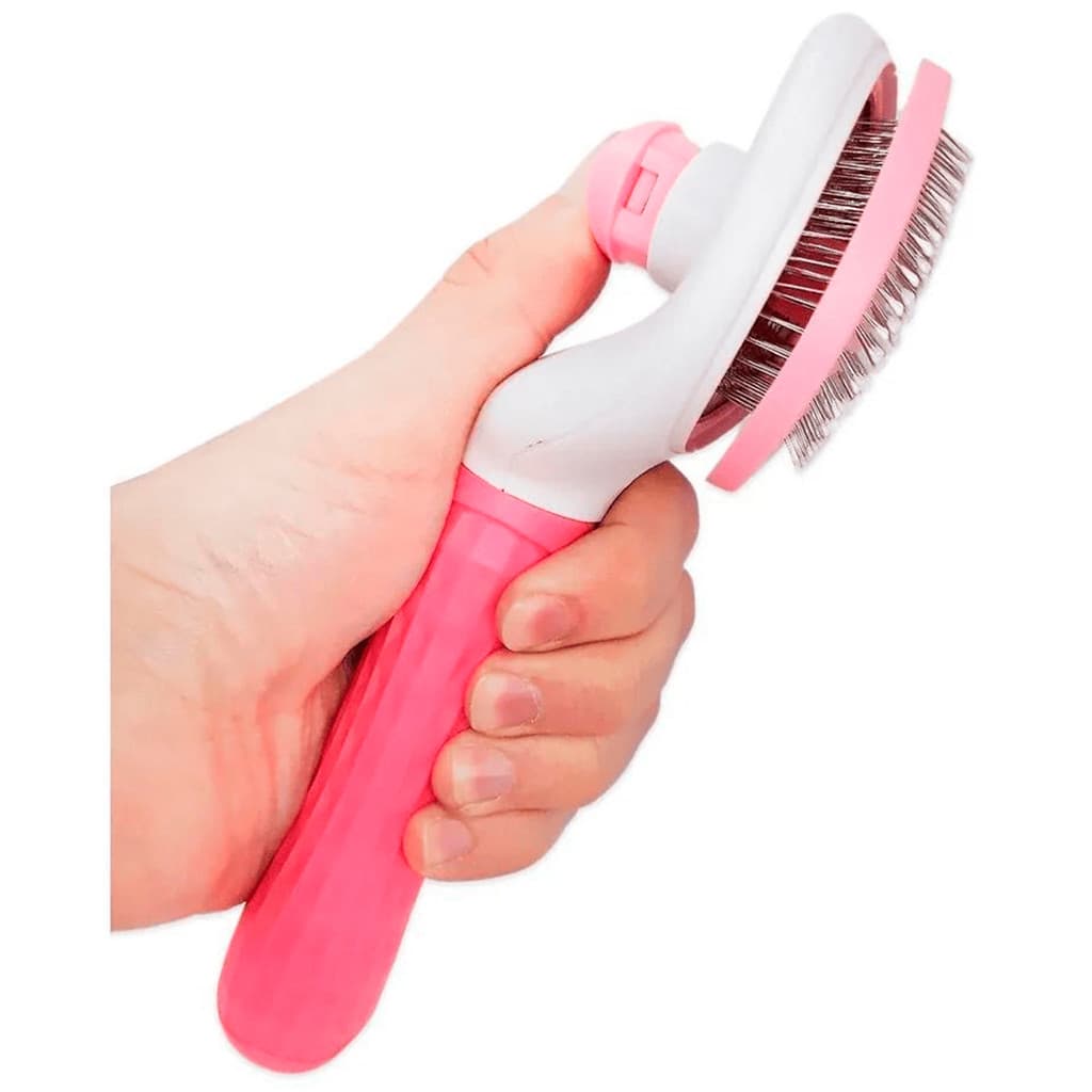 Escova Rasqueadeira Automática para Gatos e Cachorro Remove Pelos Fácil Seguro