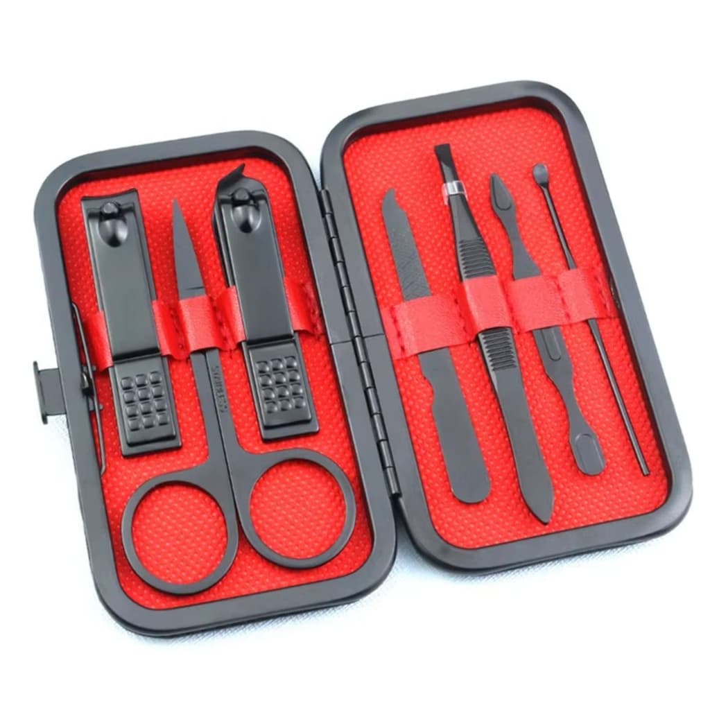 Kit Cortador De Unha Em Aço Inoxidável Portátil 7 Peças