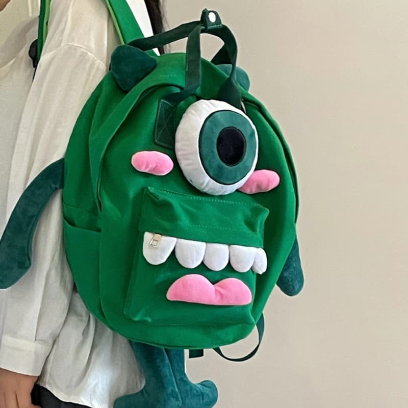 Mochila de olho grande das mulheres dos homens bonito feio bonito saco de lona 2026 novo estilo Street Wear engraçado mo