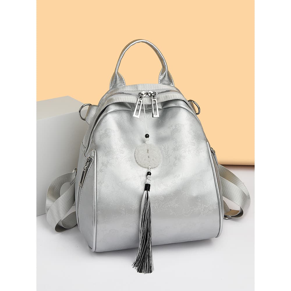 Mochila feminina 2024 novo estilo elegante novo estilo chinês saco leve Commuter pequena mochila simples All-Match saco