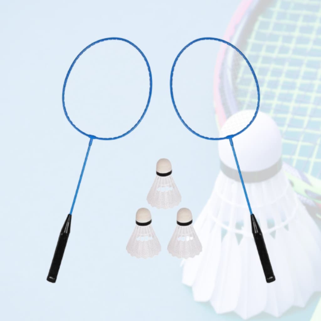 Kit Badminton 2 Raquetes + 3 Petecas com Bolsa Jogo Badminton Esporte Lazer
