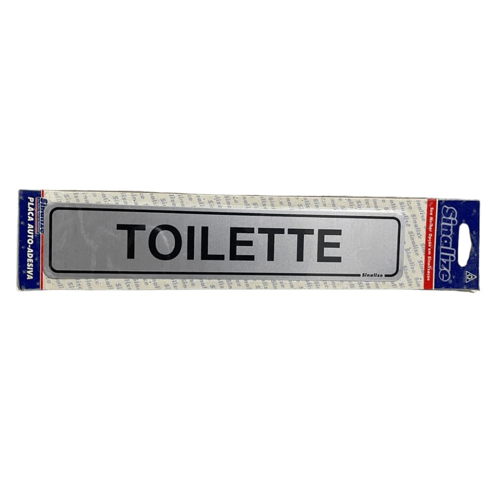 Placa Sinalize Toilette 5x25cm