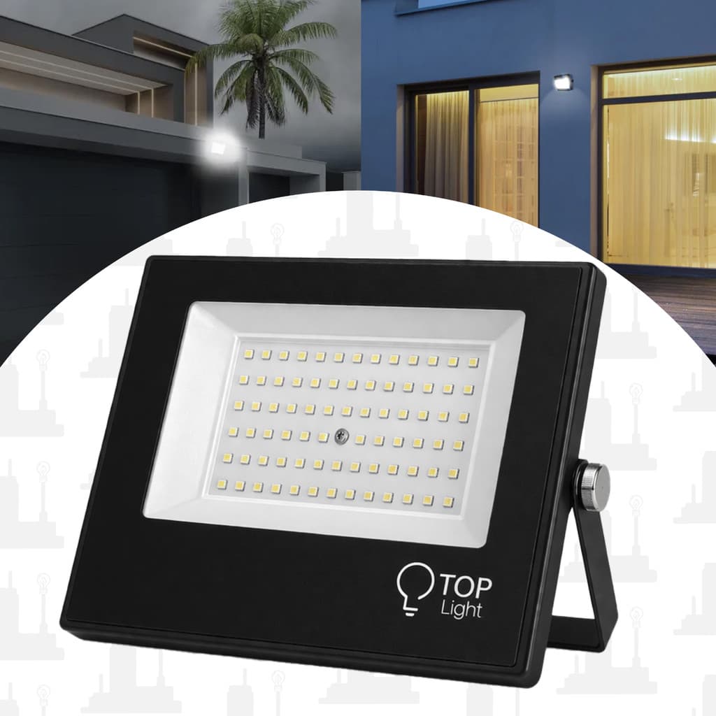 Kit 1, 2 Refletor led 400W 500W 600W Slim Branco Frio 6500k Projetor Led Holofote Prova D'agua IP65