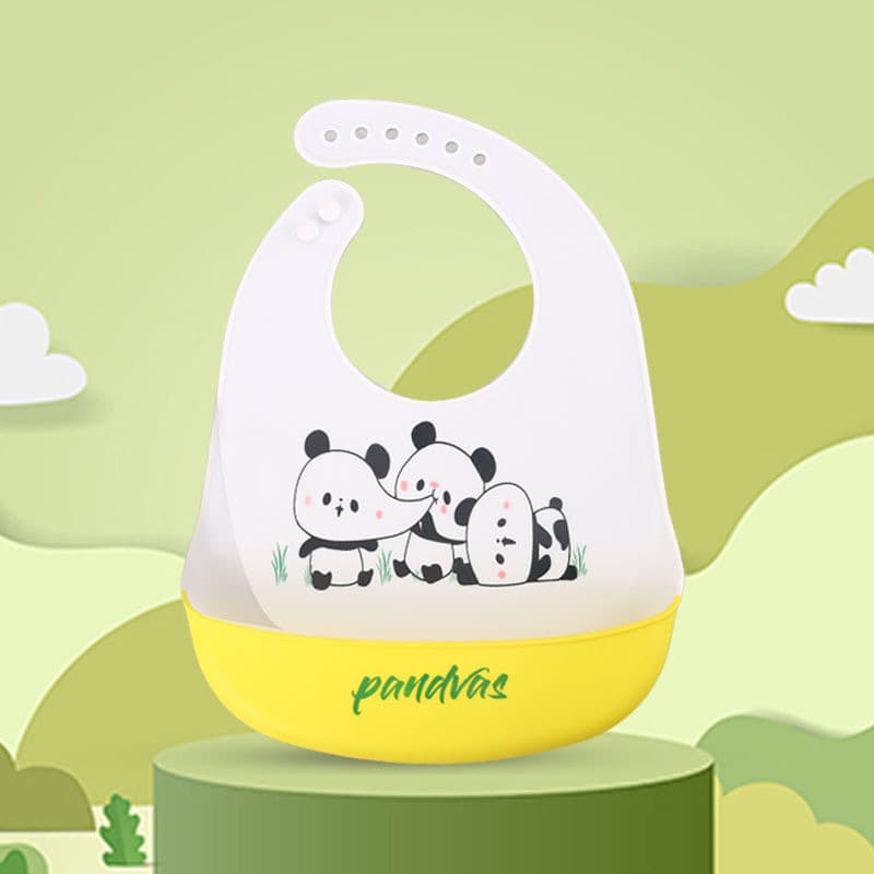 Babador de Silicone para bebês de qualidade alimentar, babador para comer, crianças, bolso à prova d'água, toalha de Sal