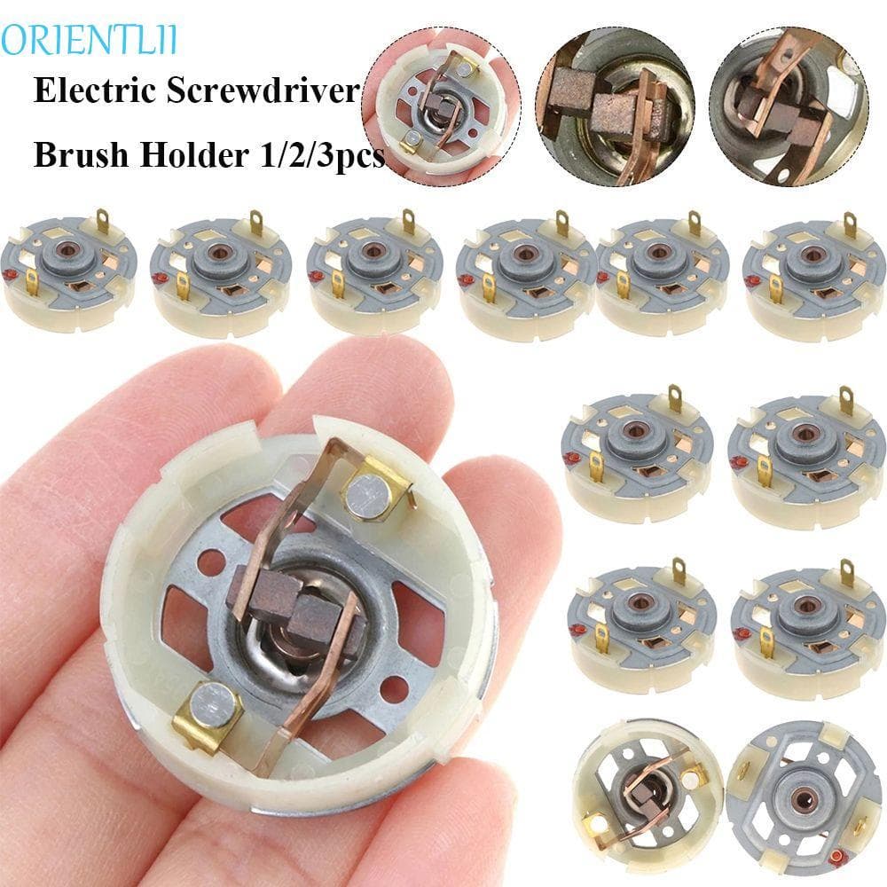 ORIENTLII 1/2/3pcs Suporte De Escova De Carbono Com Cobre RS550 Motor Carregamento Broca Peças