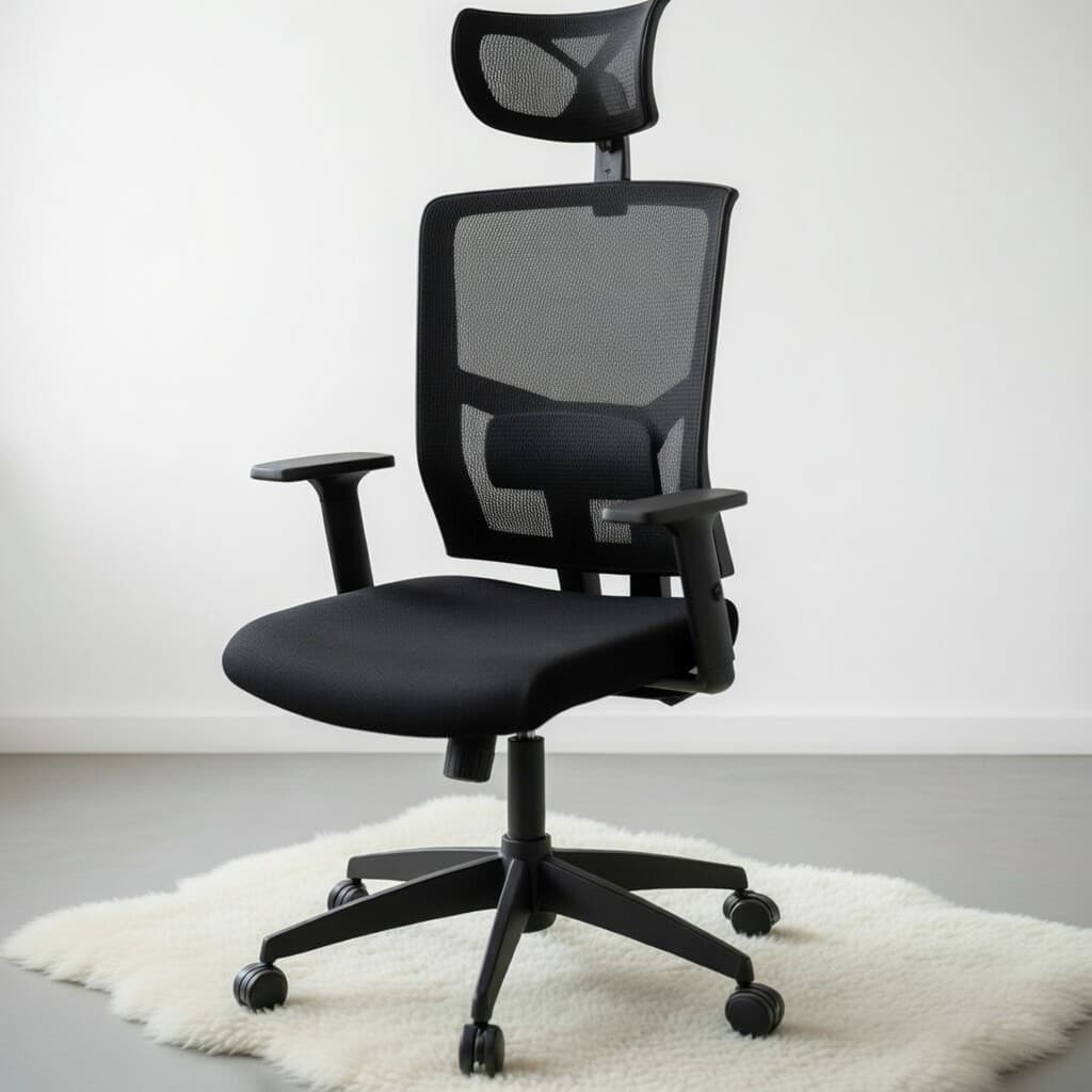Cadeira Executiva Anima Presidente 312p Ergonômica Preta Reclinável Lançamento
