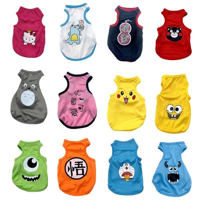 Roupas para animais de estimação verão colete para cães luta francesa Teddy Corgi Shiba Inu filhotes gatinhos filhotes r