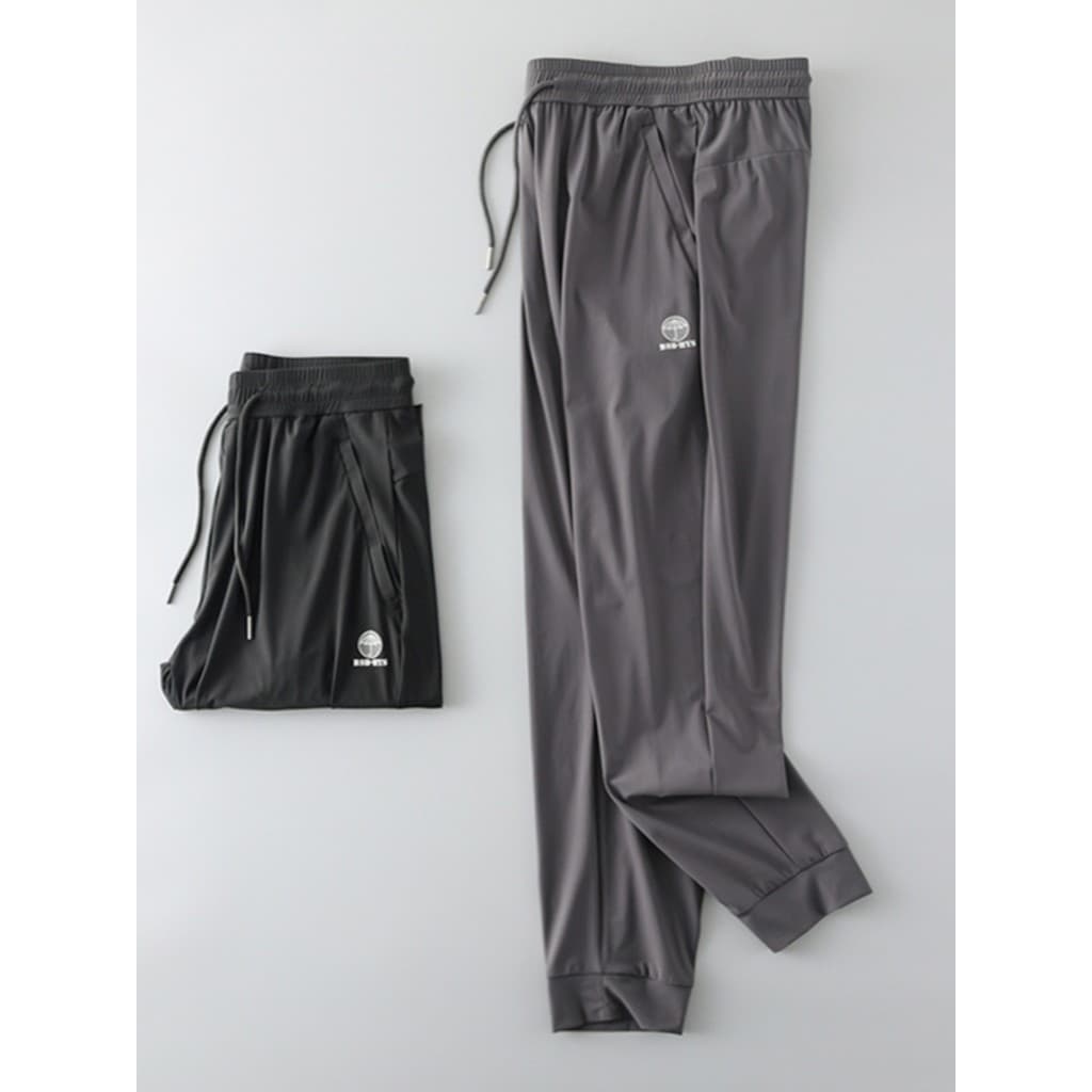 Drape estiramento calças de seda gelo masculino verão fino calças retas calças de comércio exterior calças casuais mascu