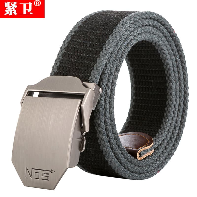 Cinto de fivela automática masculino magro juventude Casual tecido Jeans cinto versão coreana estudante cinto de lona