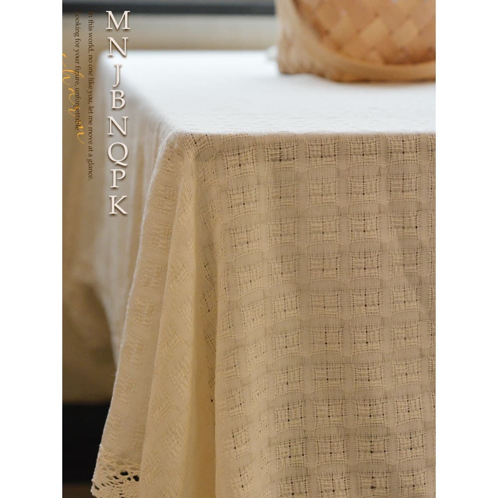 Toalha de mesa retrô francesa estilo creme, toalha de mesa de café de alta qualidade, simples e moderna, país solitário,