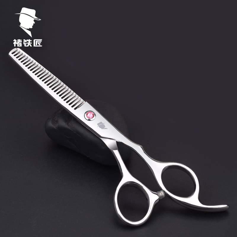 SMITH chu profissional cabeleireiro tesoura ferramentas de corte de cabelo conjunto tesoura dente diamante vermelho chu