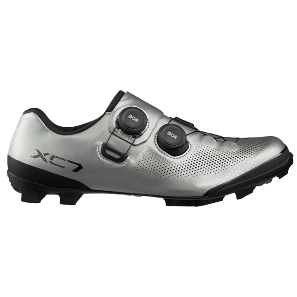 Sapatilha MTB Shimano SH-XC703 Prata Original Alta Performance XC/Gravel Leve, Rígida e Confortável