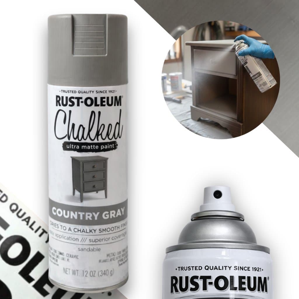 Tinta Spray Chalked Efeito Giz Cinza Campestre Rust Oleum