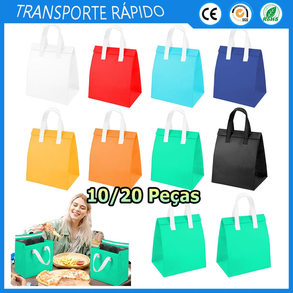 10/20 Saco térmico para comida para viagem bolsa térmica bolsa de piquenique para café chá com bolhas e alimentos fresco