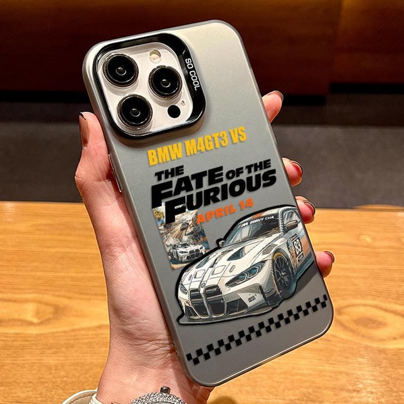 capinha para iphone 17/15 Pro Max/14 Pro/ 13/16E/12 min/11/X/Xr /7/8 plus, estilo carro, laser, fosca, anti-queda,