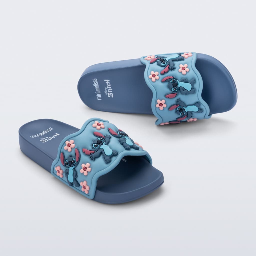 Mini Melissa Flowing Slide Personagens Disney Original Infantil Stitch Angel Aryel  37878
