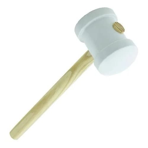 Martelo Borracha Branca Ideal p/ Azulejos Ferramenta Manual Uso p/ Peças Frágeis Multiuso Imperdível