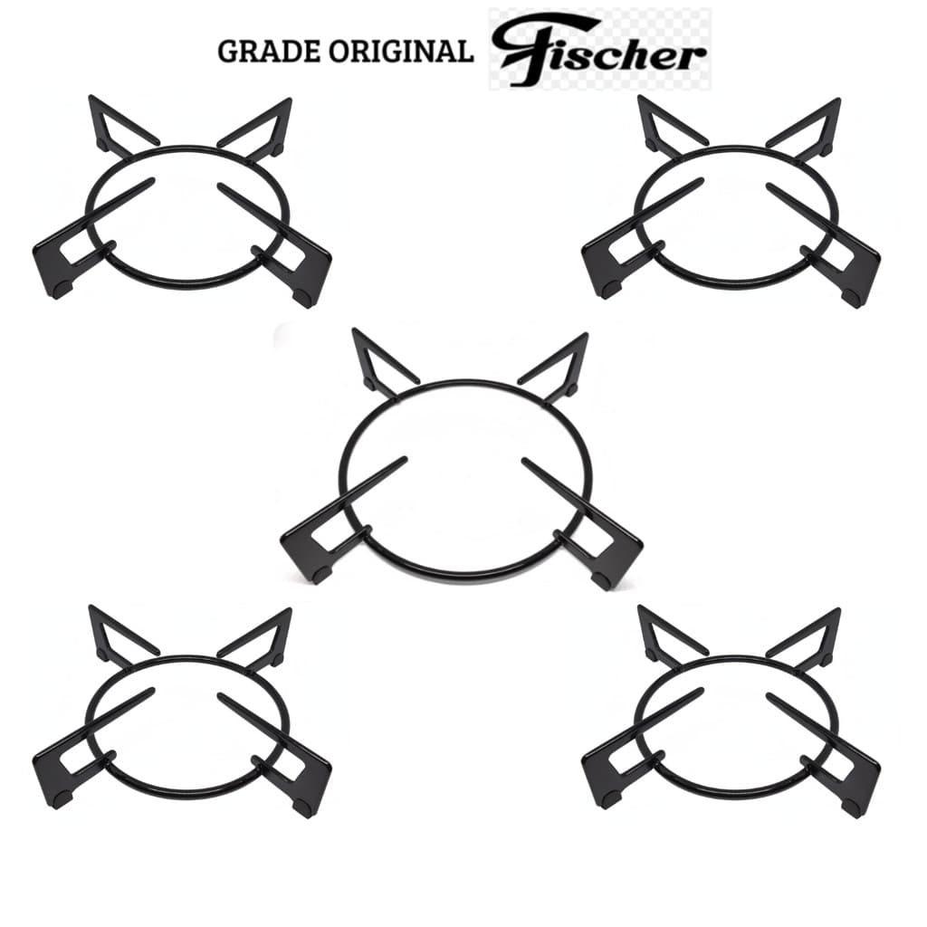 Kit 5 Trempe Grade Grelha Cooktop Fogão Fischer Original 4 Pequena 1 Grande TC