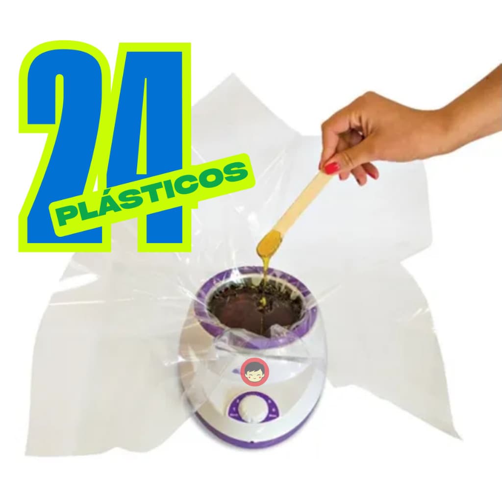 REFIL PLÁSTICO DESCARTÁVEL C/24 AQUECEDOR TERMOCERA PANELA DEPILAÇÃO CERA QUENTE  50x50CM