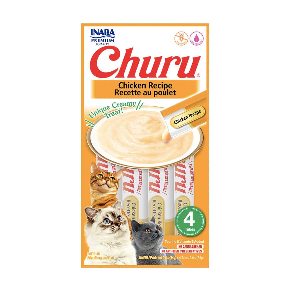 Petisco Churu Gatos 4 Tubos de 14g Sabor Frango