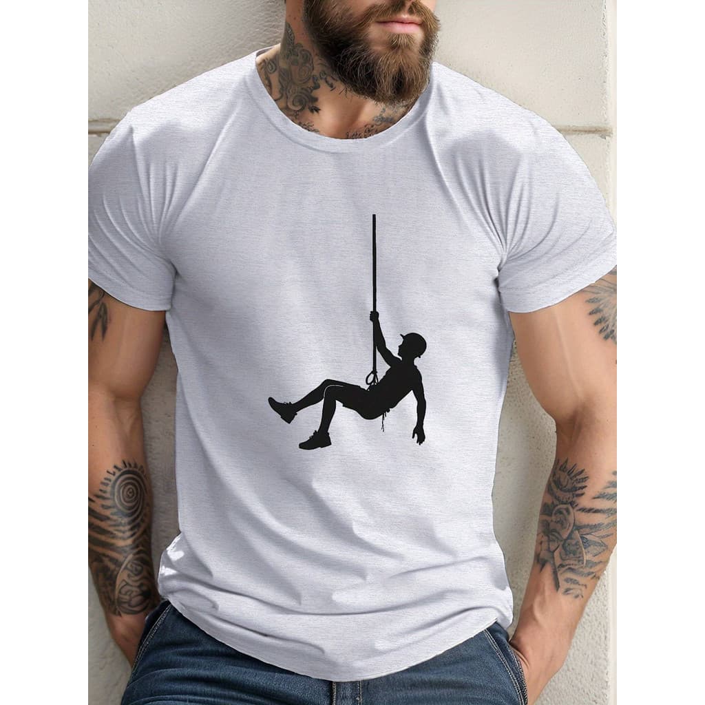 Camiseta Masculina Escalada Rapel 100% Algodão Premium Moda